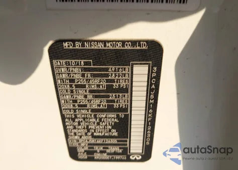 2019 Infiniti Qx50 Essential из США, поврежденный, VIN 3PCAJ5M16KF126305